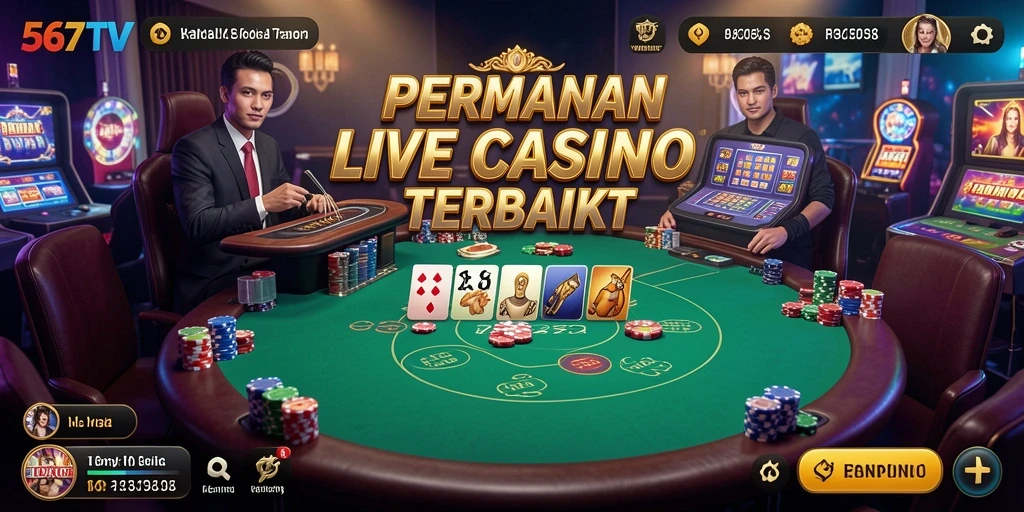 Tampilan gameplay Live Casino yang mendebarkan di 567TV.