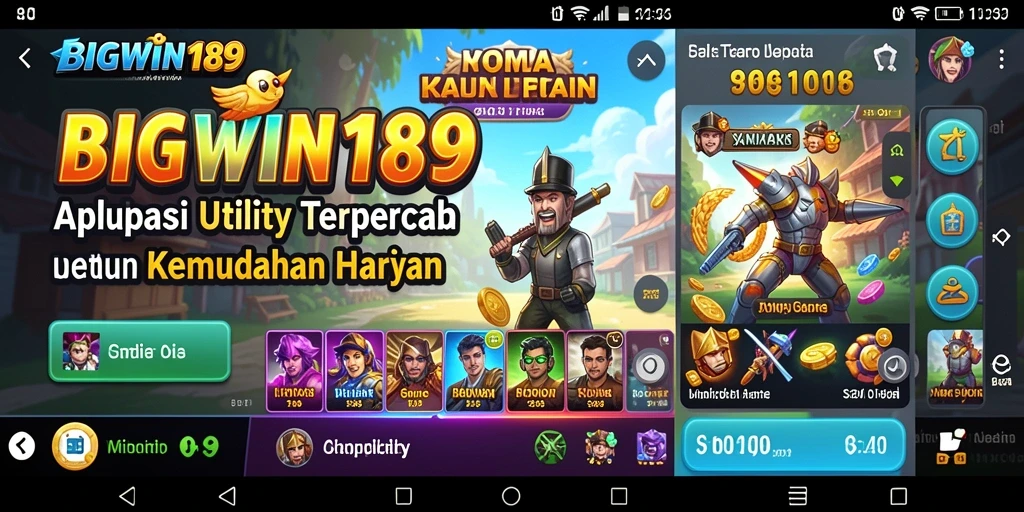 Tampilan screenshot BIGWIN189 menampilkan antarmuka aplikasi yang rapi dan fungsional.