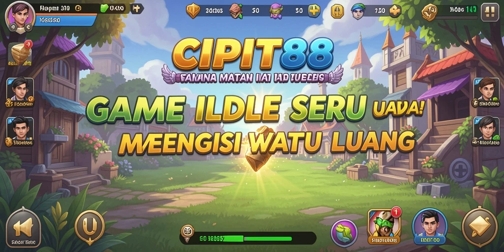 Screenshot menunjukkan gameplay santai dari CIPIT88 dengan berbagai bangunan yang berkembang.
