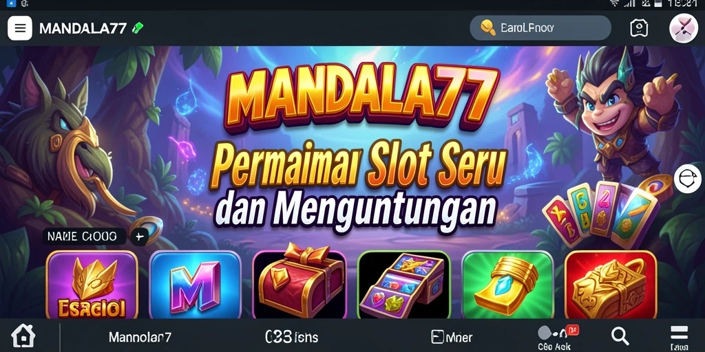 Tampilan menarik dari gameplay MANDALA77 yang penuh warna.