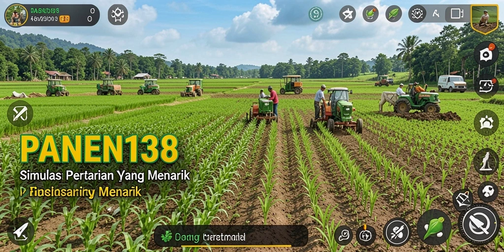 Tampilan gameplay <strong>PANEN138</strong> memperlihatkan pengalaman berkebun yang seru dan realistis.