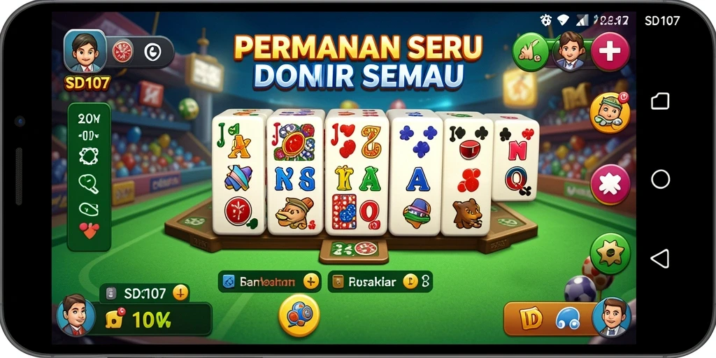 Tangkapan layar dari gameplay domino yang mengasyikkan di SD107.