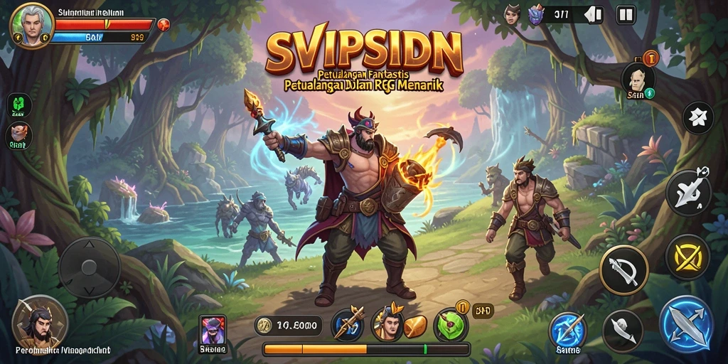 Gameplay RPG yang epik dalam SVIPSIDN, penuh aksi dan petualangan.